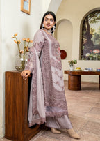 Pehnawa By Bin Akram’s Mauve Rose Pret | Chiffon Kurta Set Women 3pcs