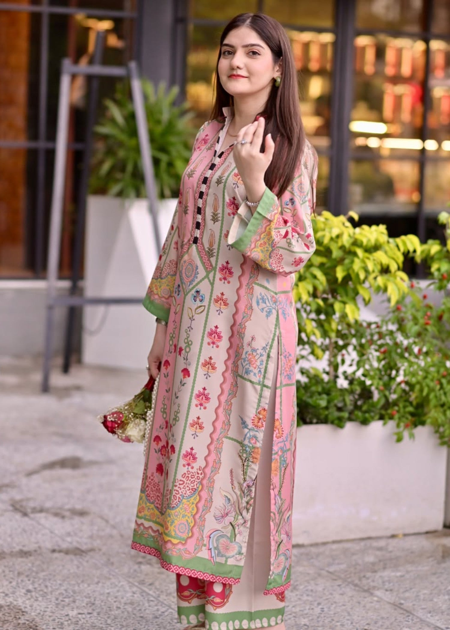 Midway Arts Pretty pink Long Women 2pcs