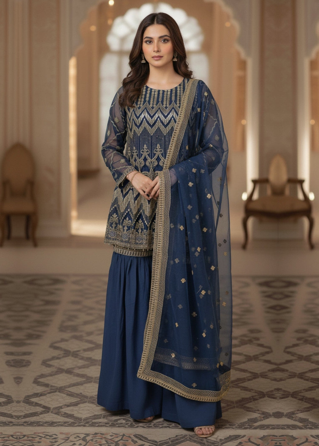 Diara Couture NYRA US 455 BLUE Women 3pcs