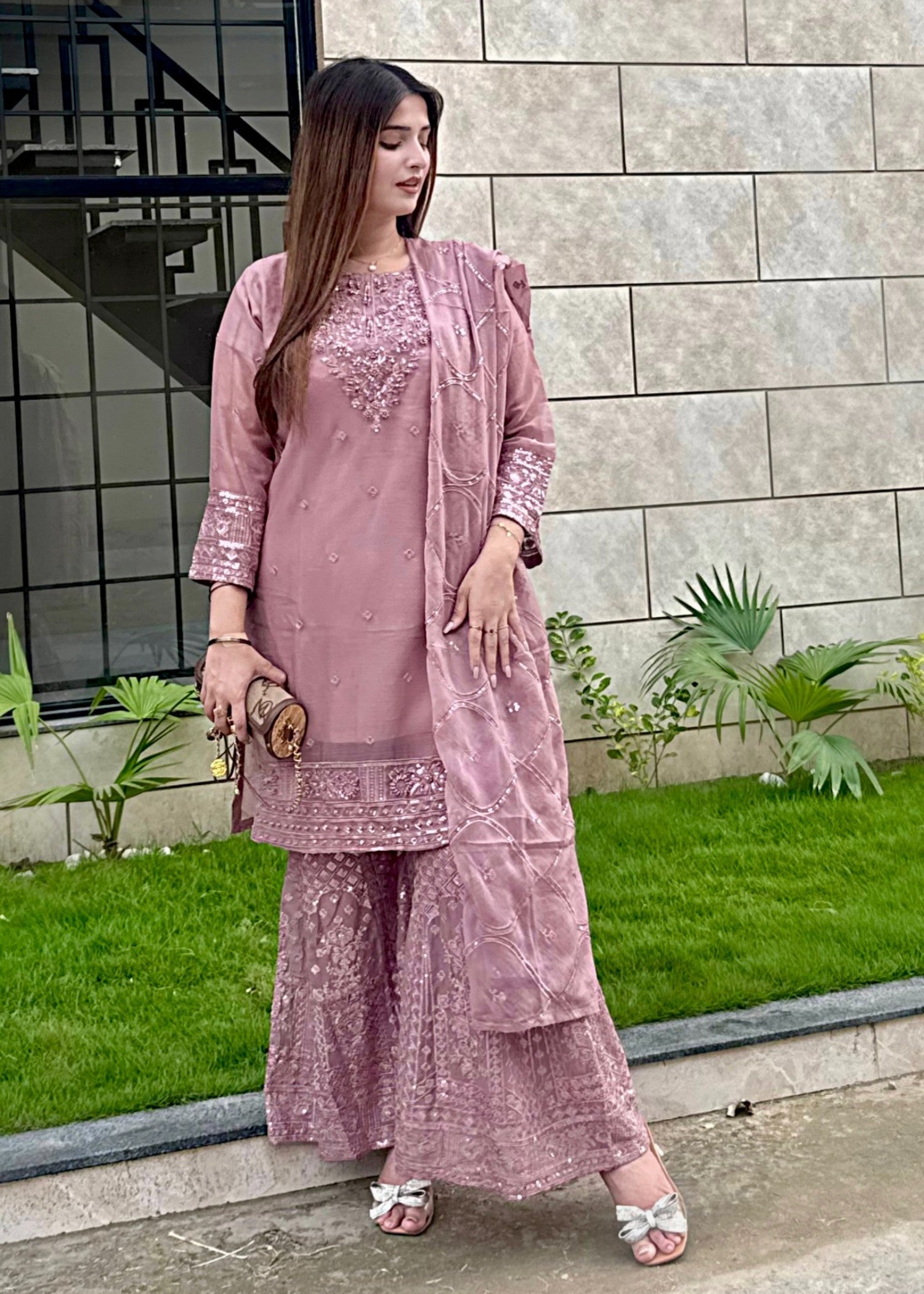 Four Season Boutique AABROOH MAUVE Women 3pcs