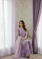 Pehnawa Fashion Printed shirt organza Women 3pcs