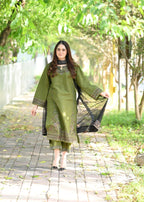 Libas Thread Olive Whisper Women 3pcs