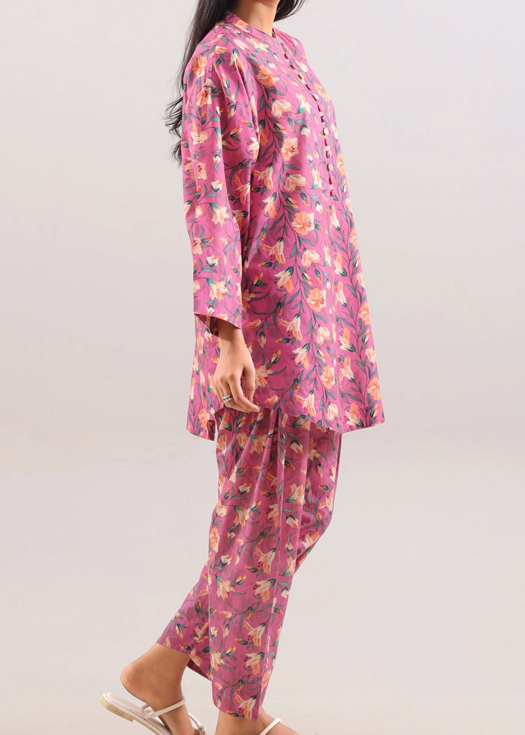 Saya Printed Strip Lawn Stitched (Shirt/Trouser) WP2P 2329 Women 2pcs