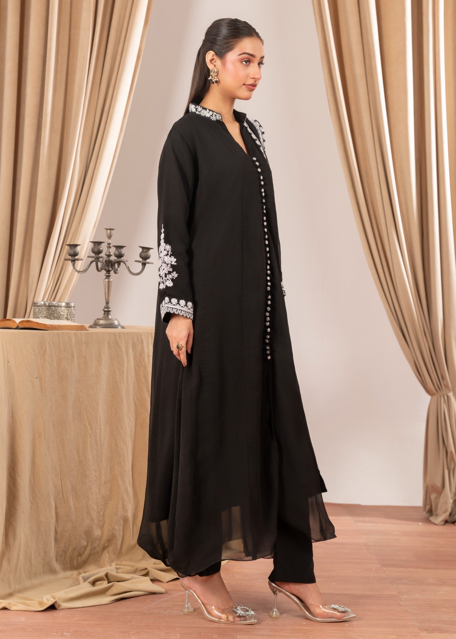 Four Season Boutique NIMRA PISHWAS BLACK Women 3pcs