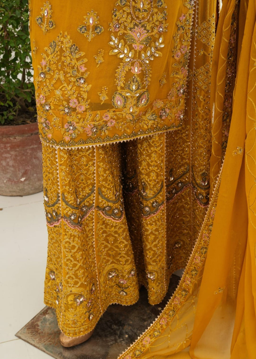 Ahmed Creations ALISHBA MUSTARD Women 3pcs