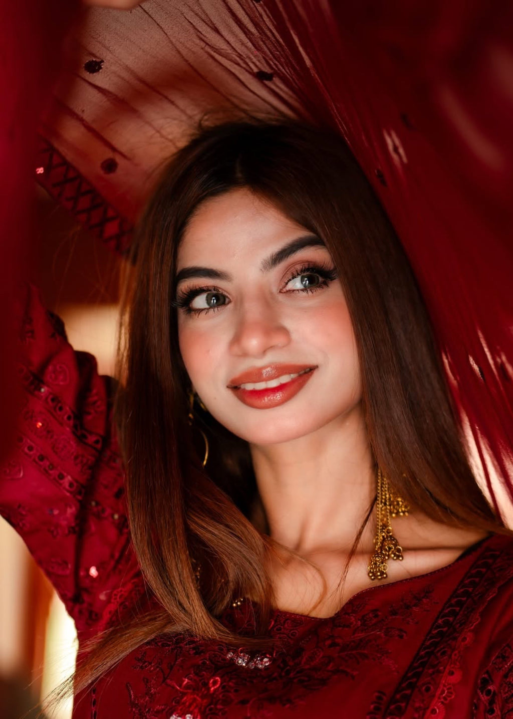 Suits By Sadia Maroon marvel Women 3pcs