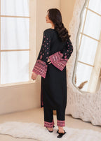 Tehzeeb Libas BLACK ROSE EMBROIDERED Women 2pcs