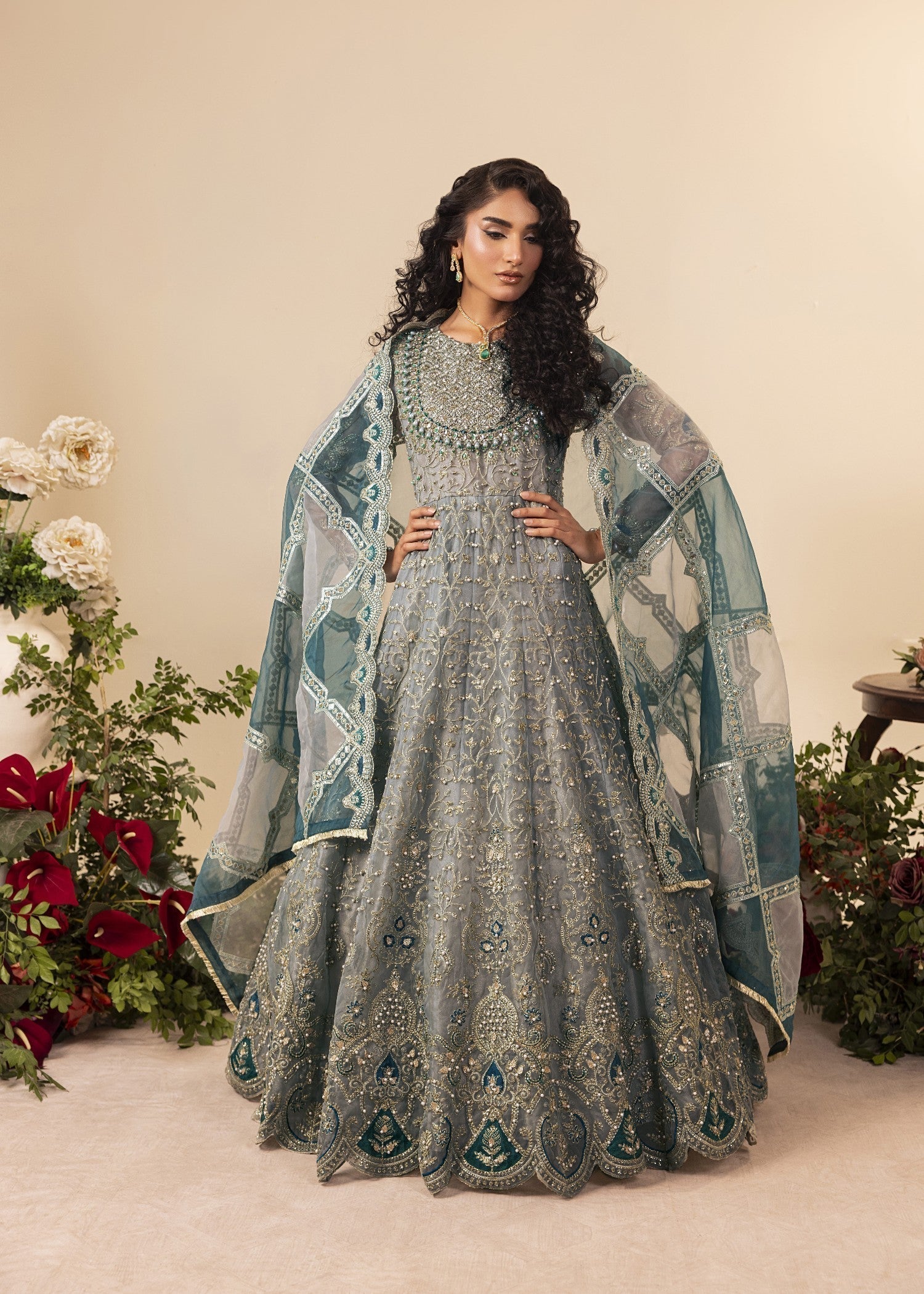 Diara Couture SHAHBANU DF 13 FROST BLUE Women 3pcs