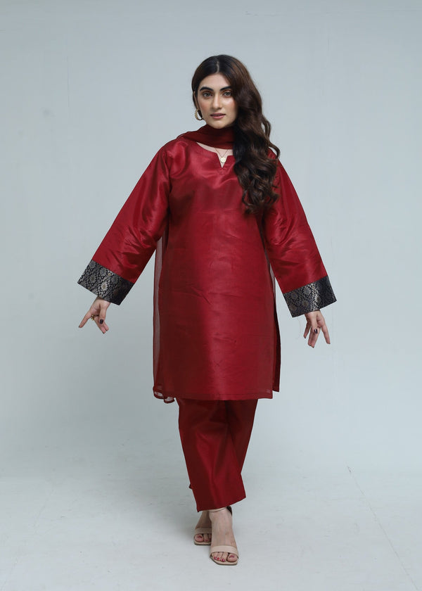 Zamnah Ruby Elegance Women 3pcs