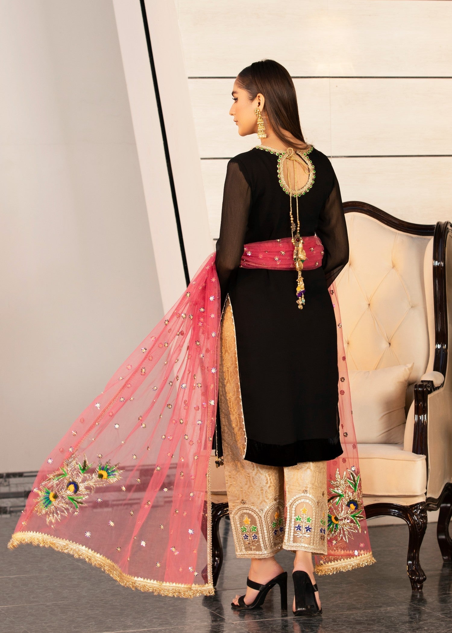 Khuda Baksh Creations Z 292 Black Women 4pcs