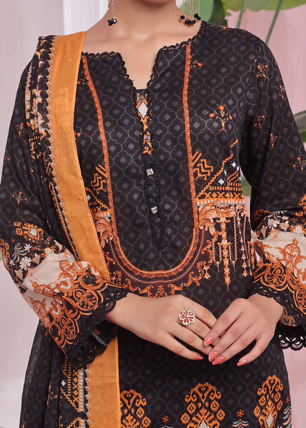 Aanchal Printed lawn Stitched suit mehtab Women 3pcs