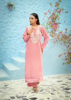 Madiha Gohar Noor e Gulabi | Embrioded Rose Pink velvet Women 2pcs