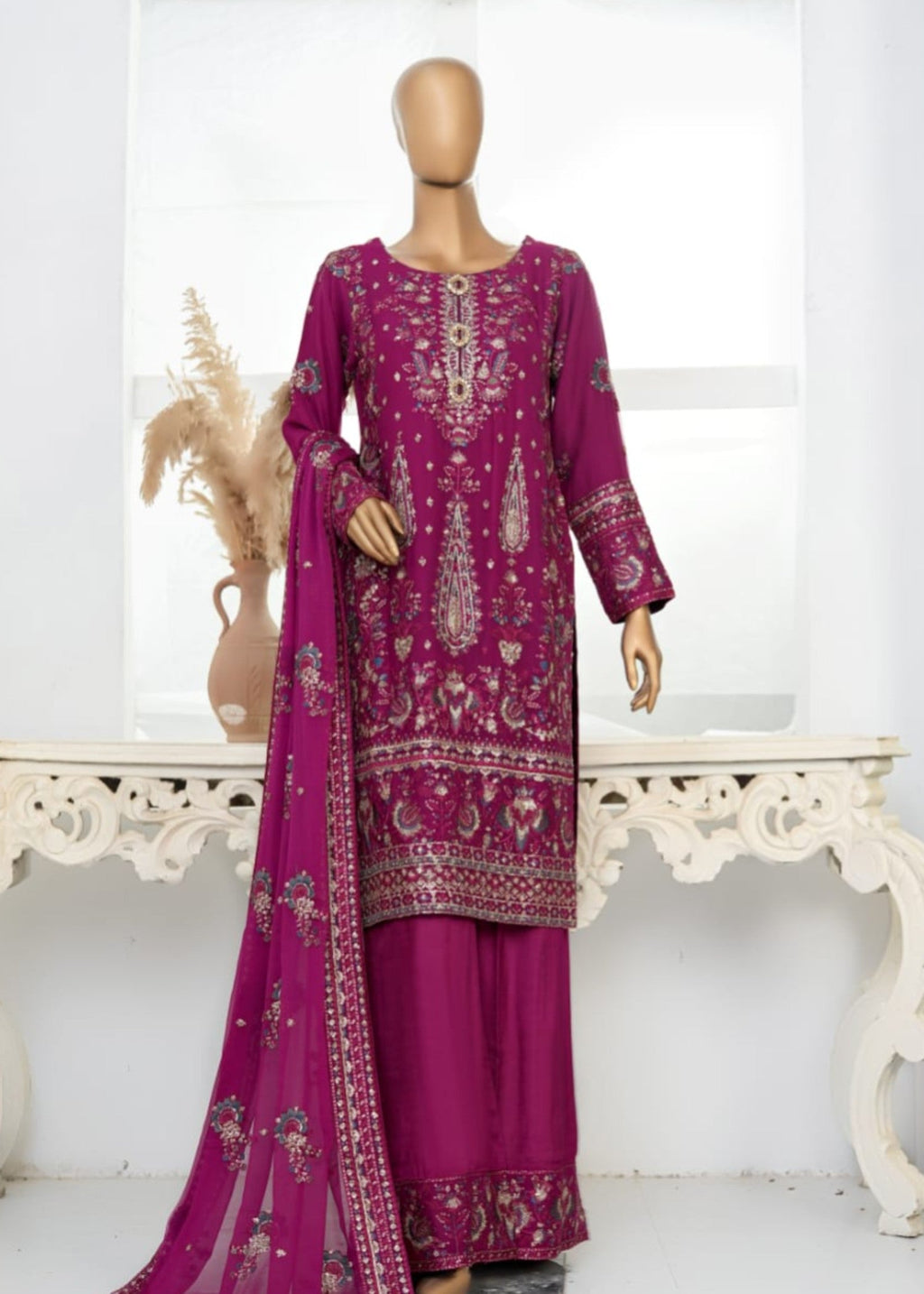 Ahmed Creations MAHROSH MAGENTA Women 3pcs
