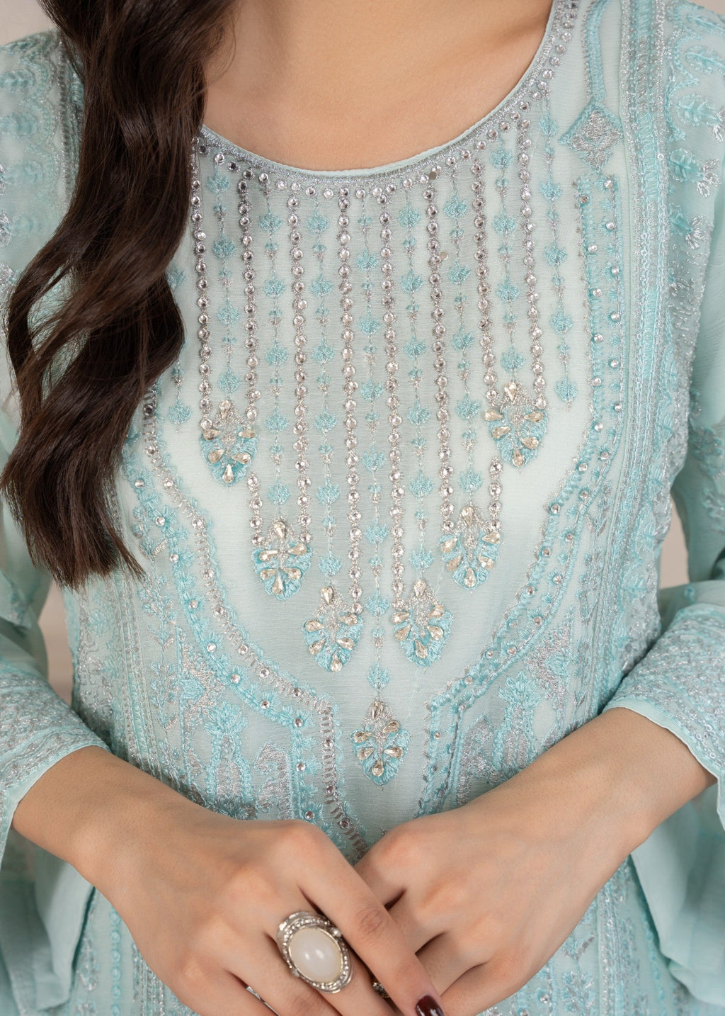 Four Season Boutique DIL ROOP ICEBLUE Women 3pcs