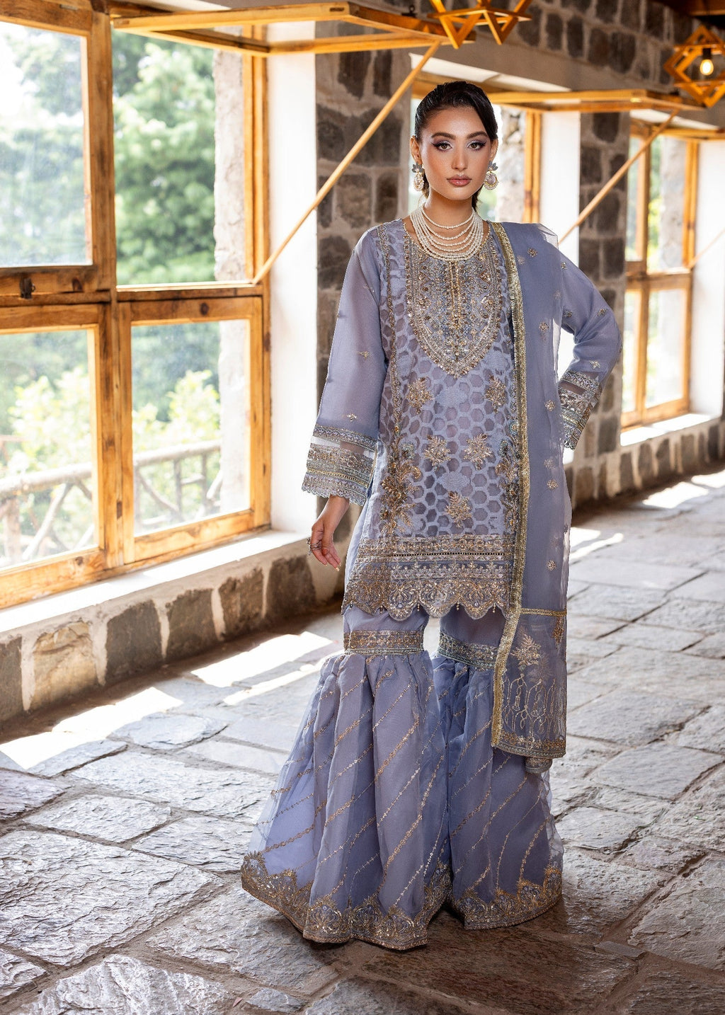Diara Couture SHAHNOOR US 493 GREY Women 3pcs
