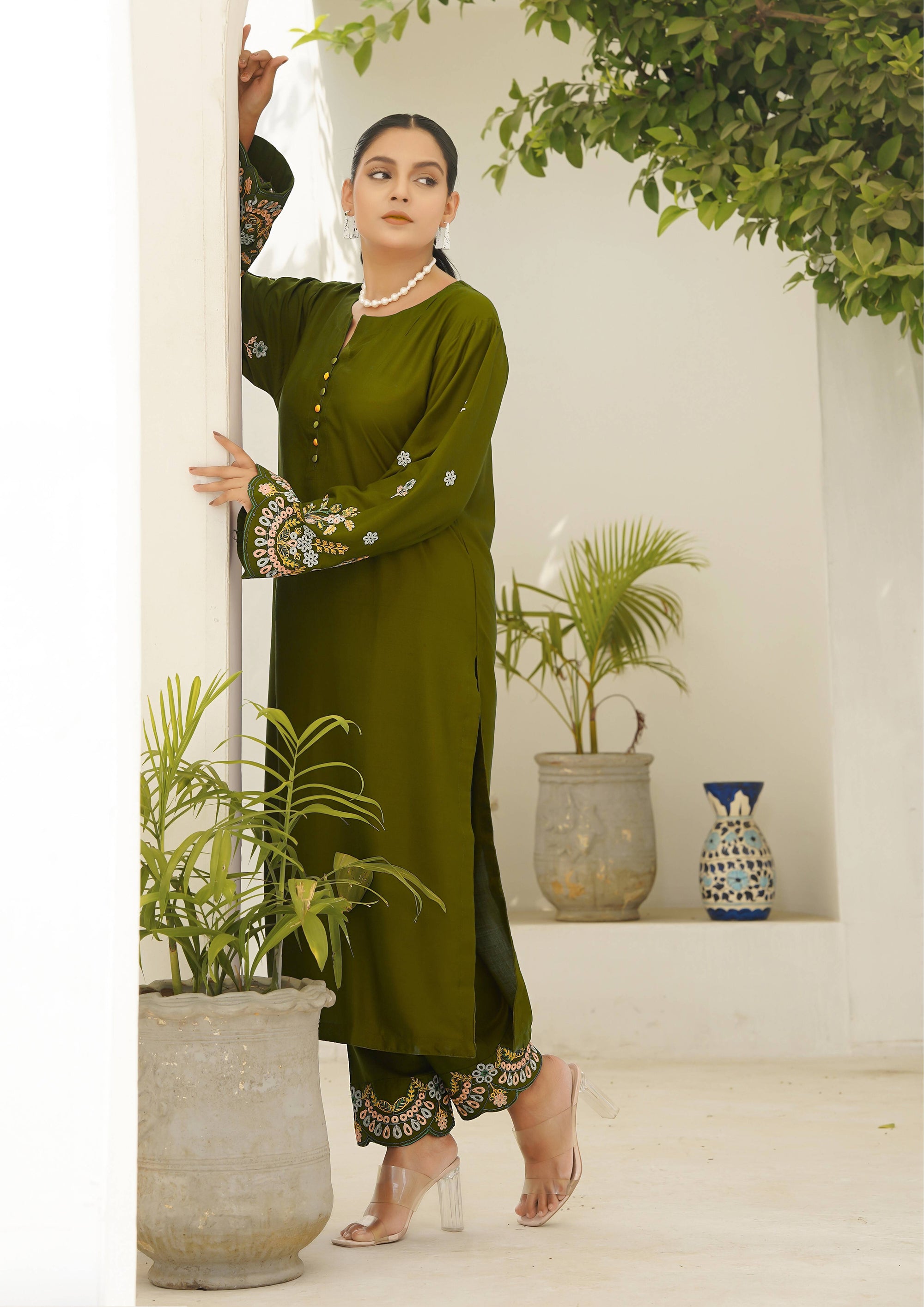 Hamna Kalim HUMA green Women 2pcs
