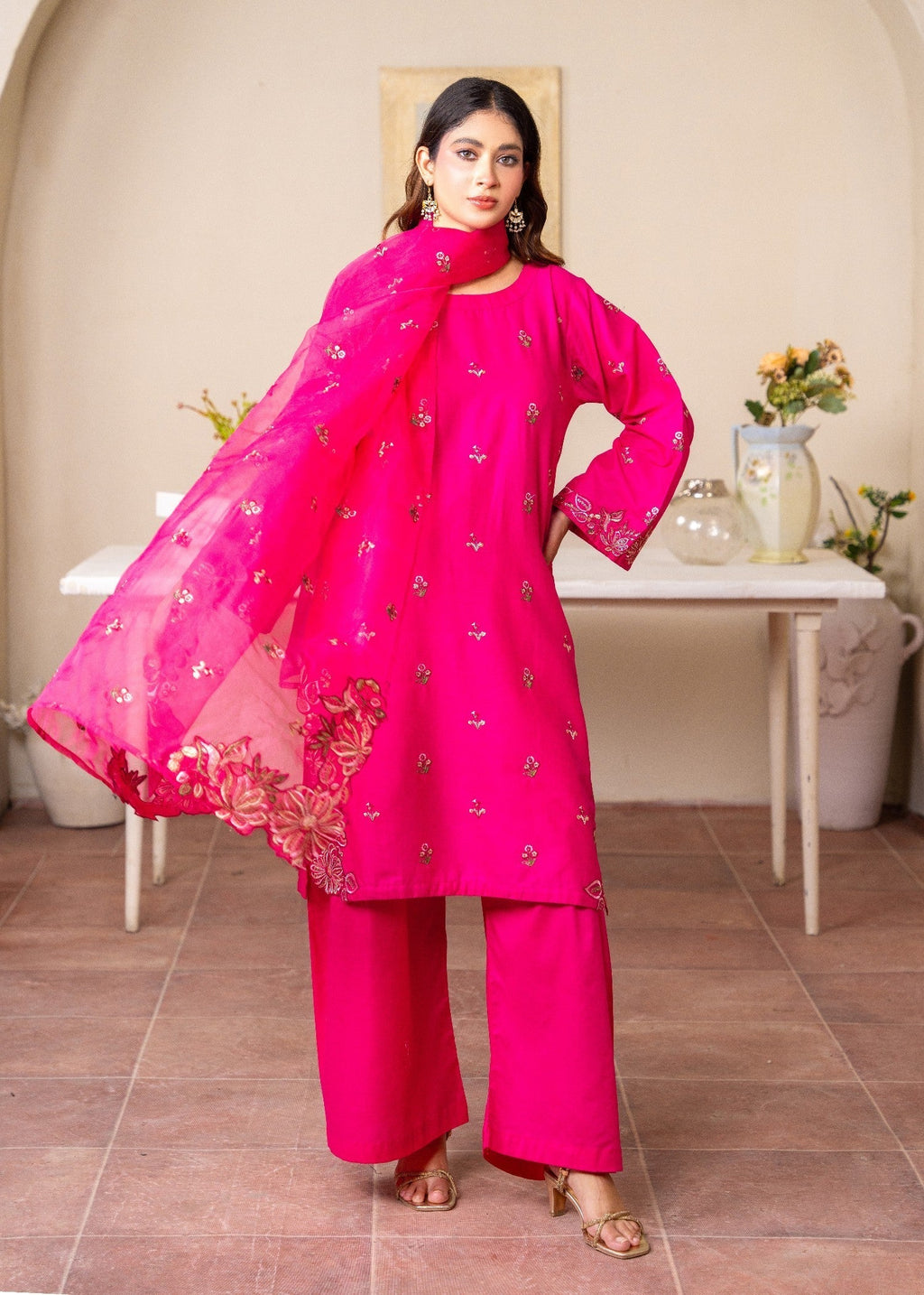 Preetpret Pink Flower Women 3pcs