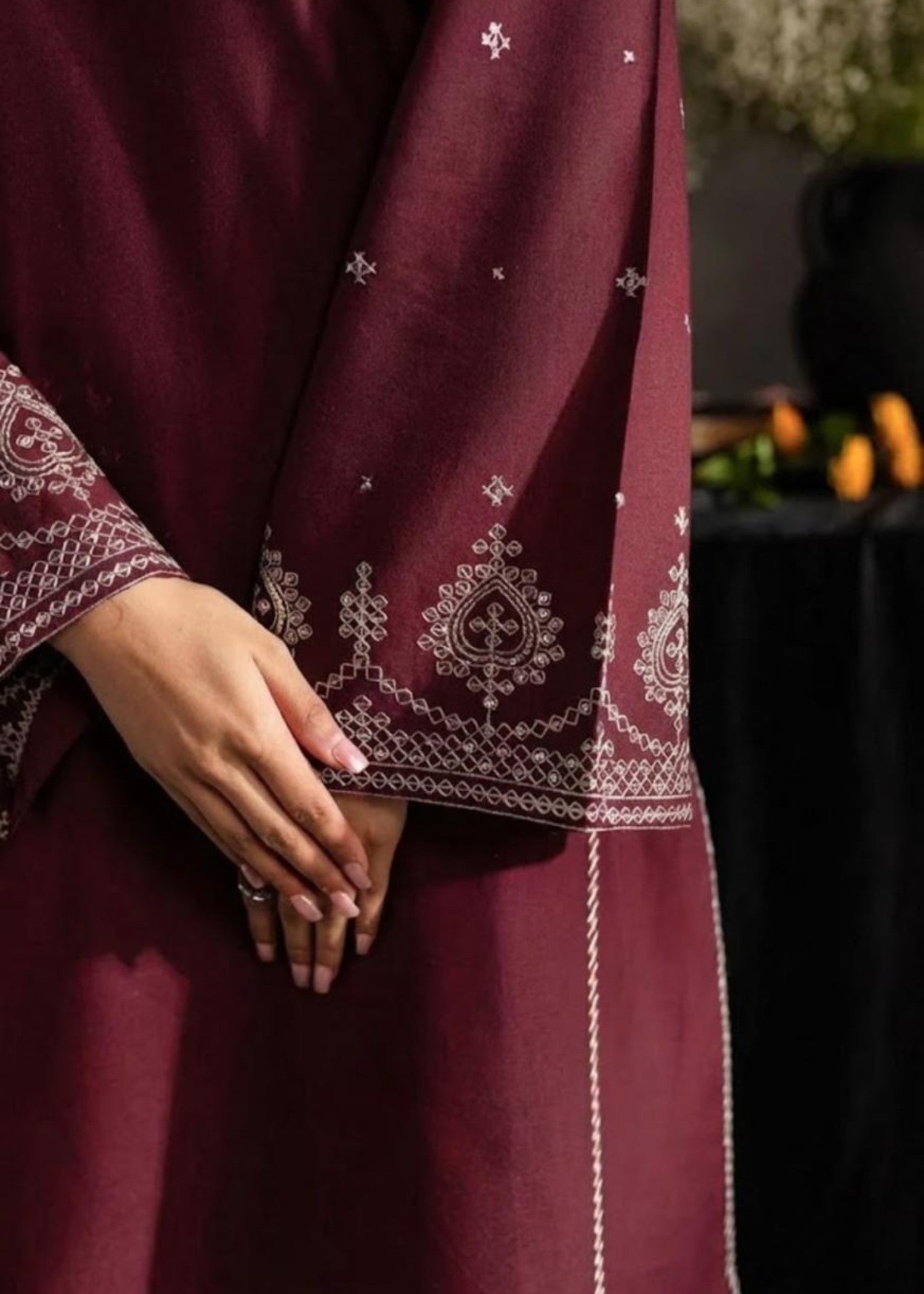 Zeenat & Zoha Maroon Festive Women 2pcs