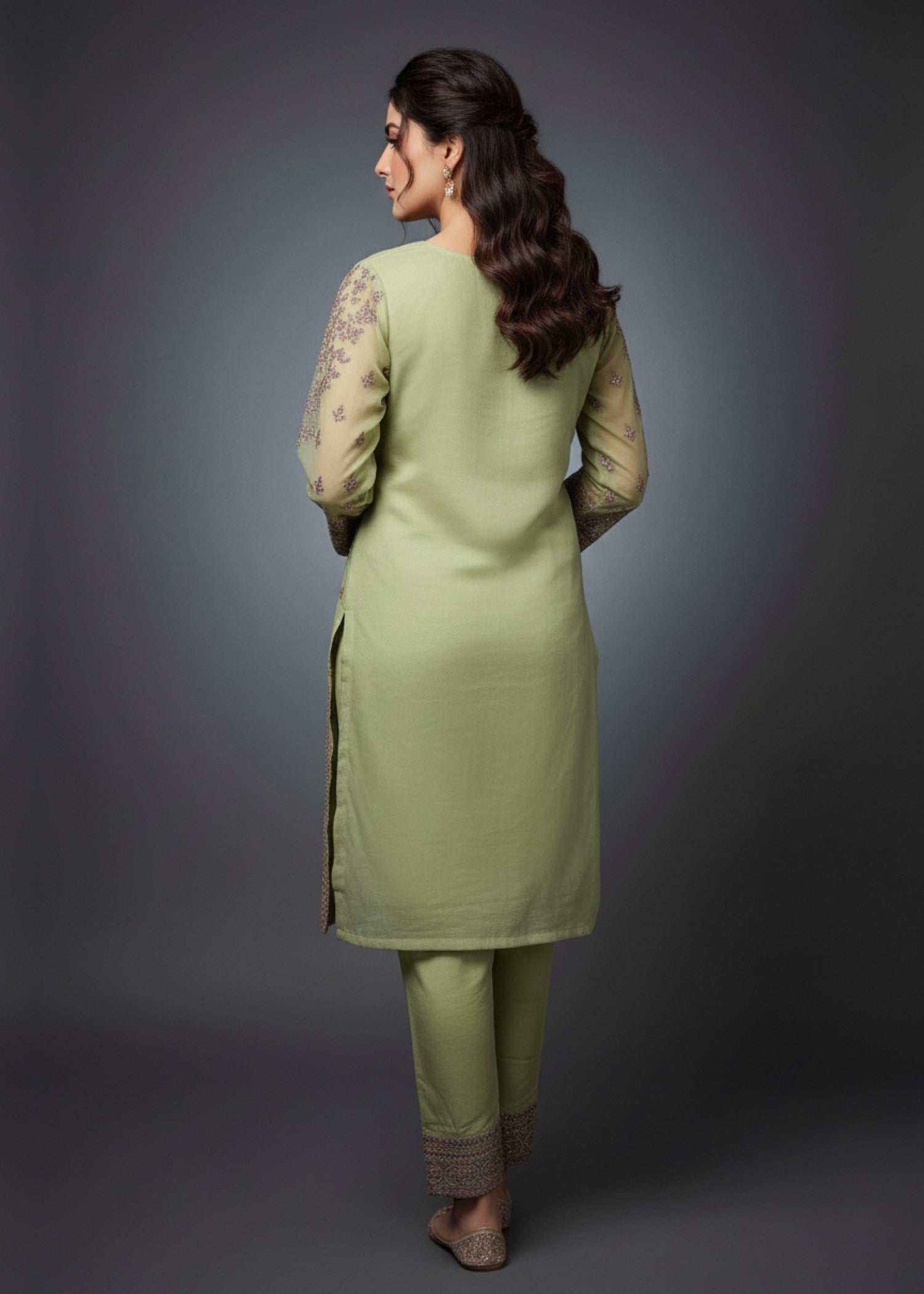 Diara Couture HOOR US 498 P. GREEN Women 3pcs