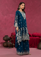 Four Season Boutique ZEBA FROK TEAL BLUE Women 3pcs