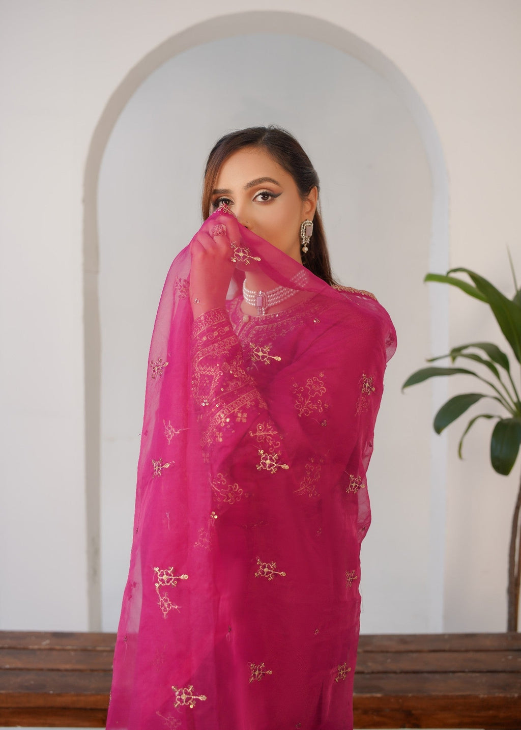 Gulposh Tea Pink (Embroided ) Women 3pcs