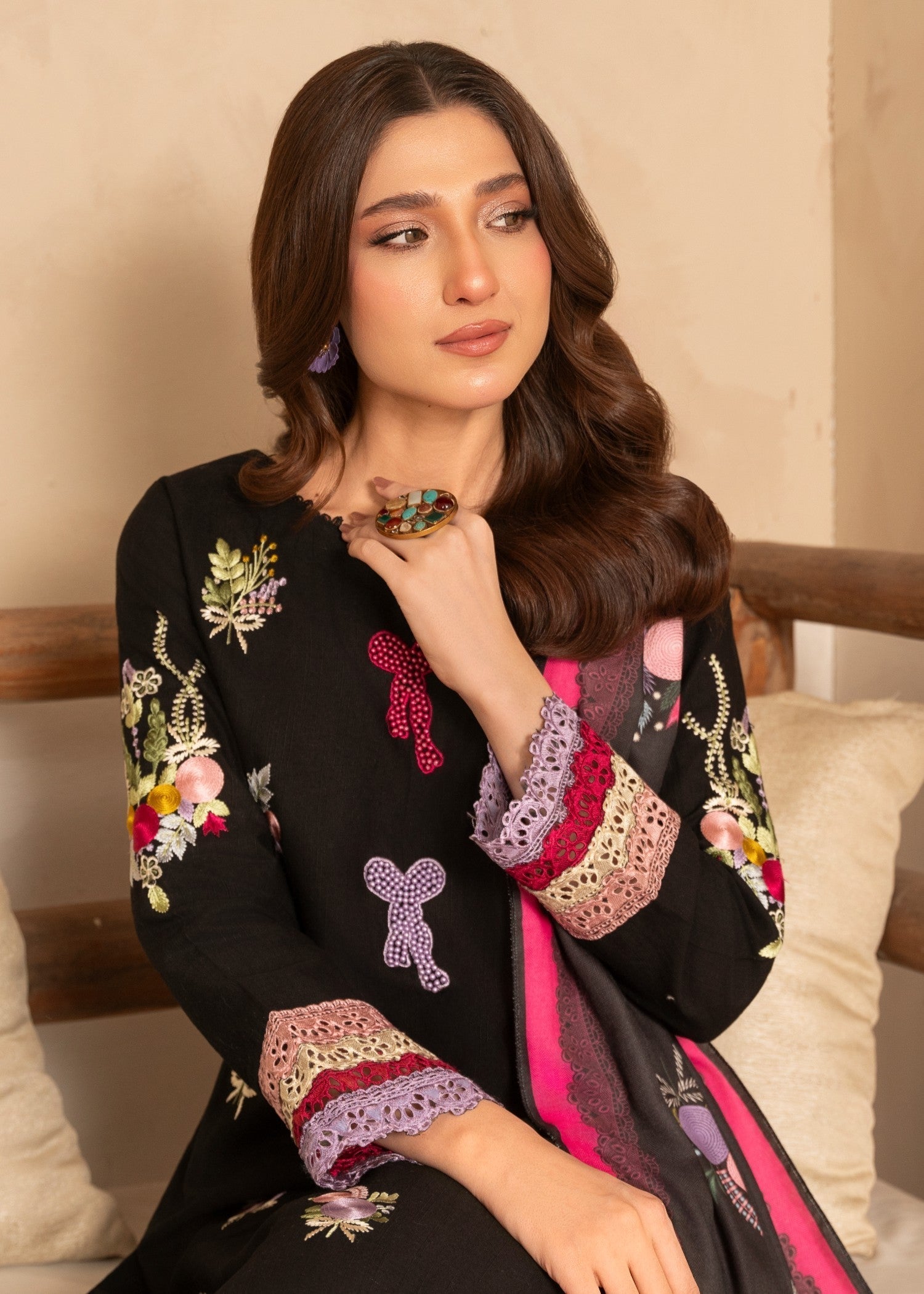 Sahibas By Mirza Faiqa Black Women 3pcs