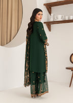 Four Season Boutique ARZOO CHIFFON BOTTLE GREEN Women 3pcs