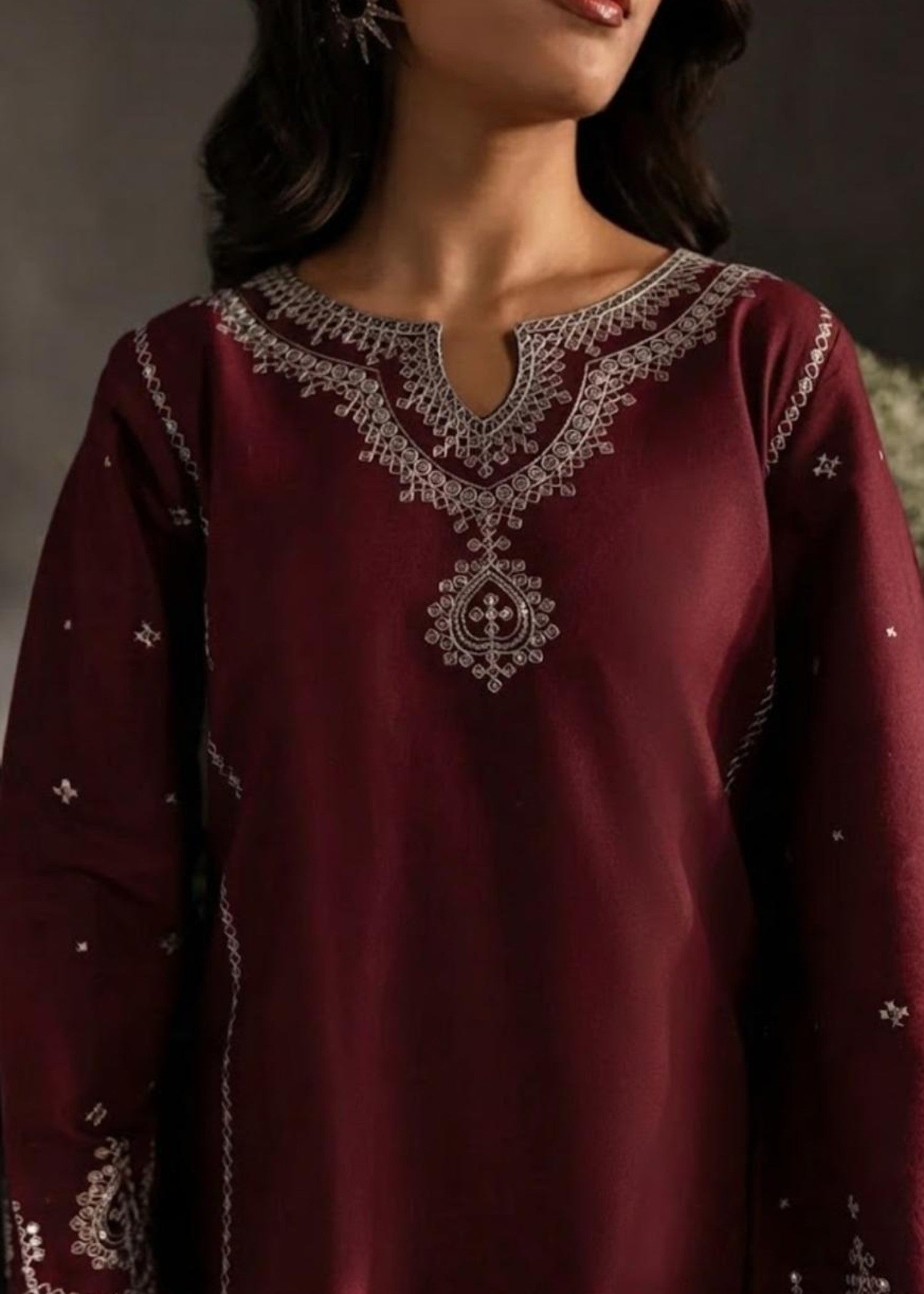 Zeenat & Zoha Maroon Festive Women 2pcs