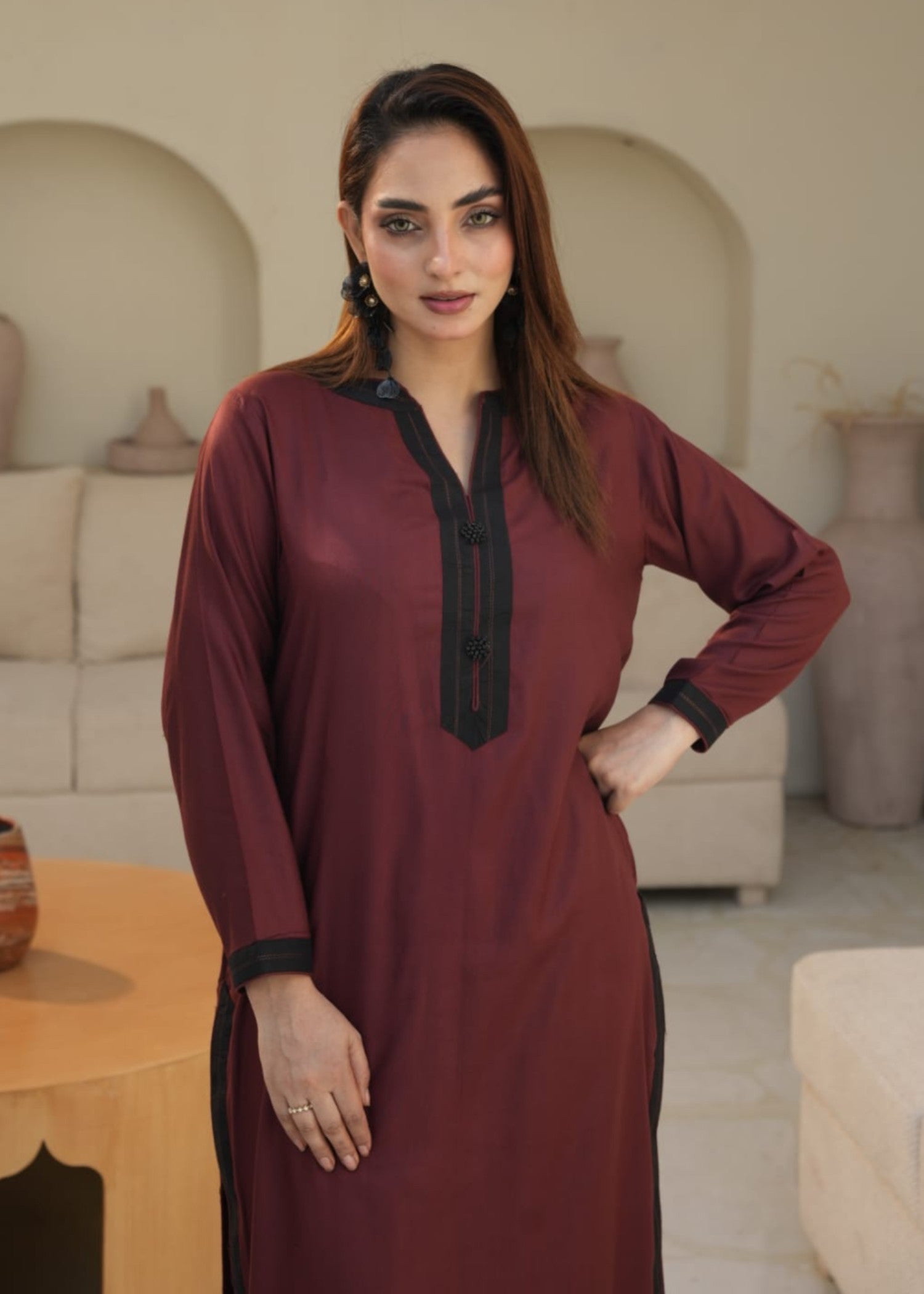 Designer Rack plain designer stitch brown Women 3pcs