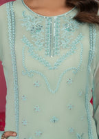 Four Season Boutique ZOBIA GHARARA ICEBLUE Women 3pcs