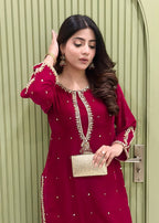 Laal Clothing Velvet V 04 Women 2pcs