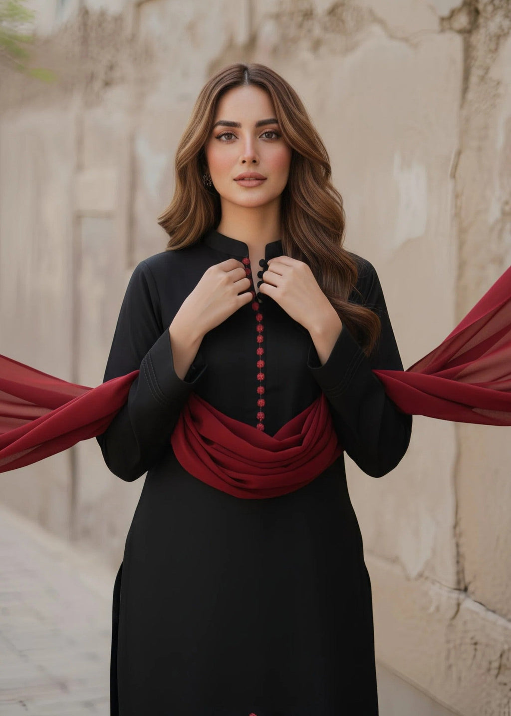 Saifron Diya Black Women 3pcs