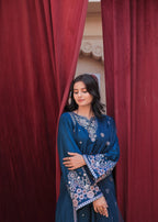 Shehroz Fashion BLUE ORCHID EMBROIDERY SUIT Women 3pcs