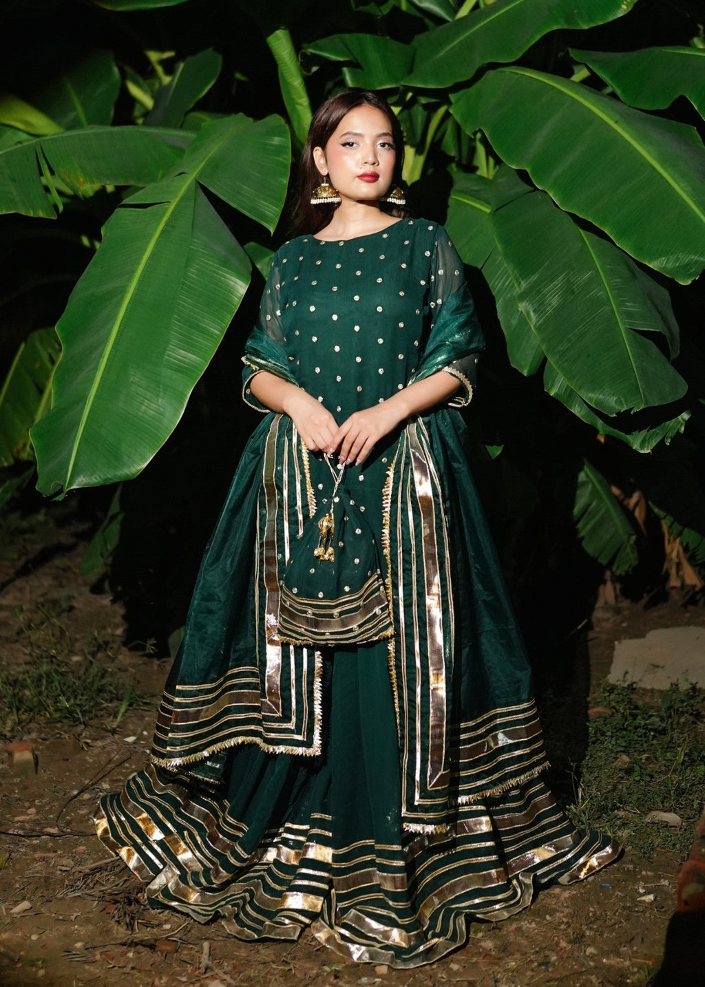 Fashion Trends 4 U Ishqiya Green (Fatima) Women 4pcs