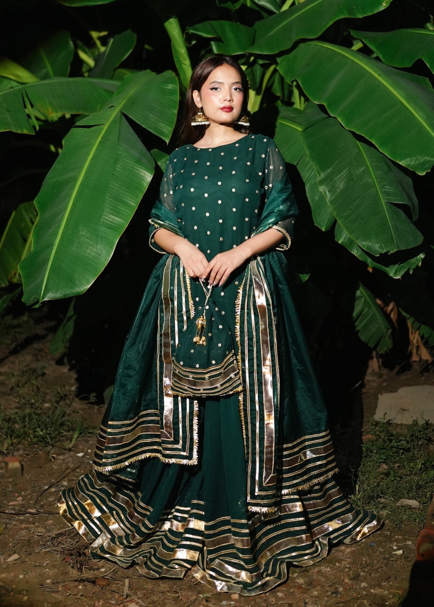 Fashion Trends 4 U Ishqiya Green (Fatima) Women 4pcs