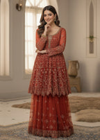 Diara Couture SEHRISH DA 01 RUST Women 3pcs