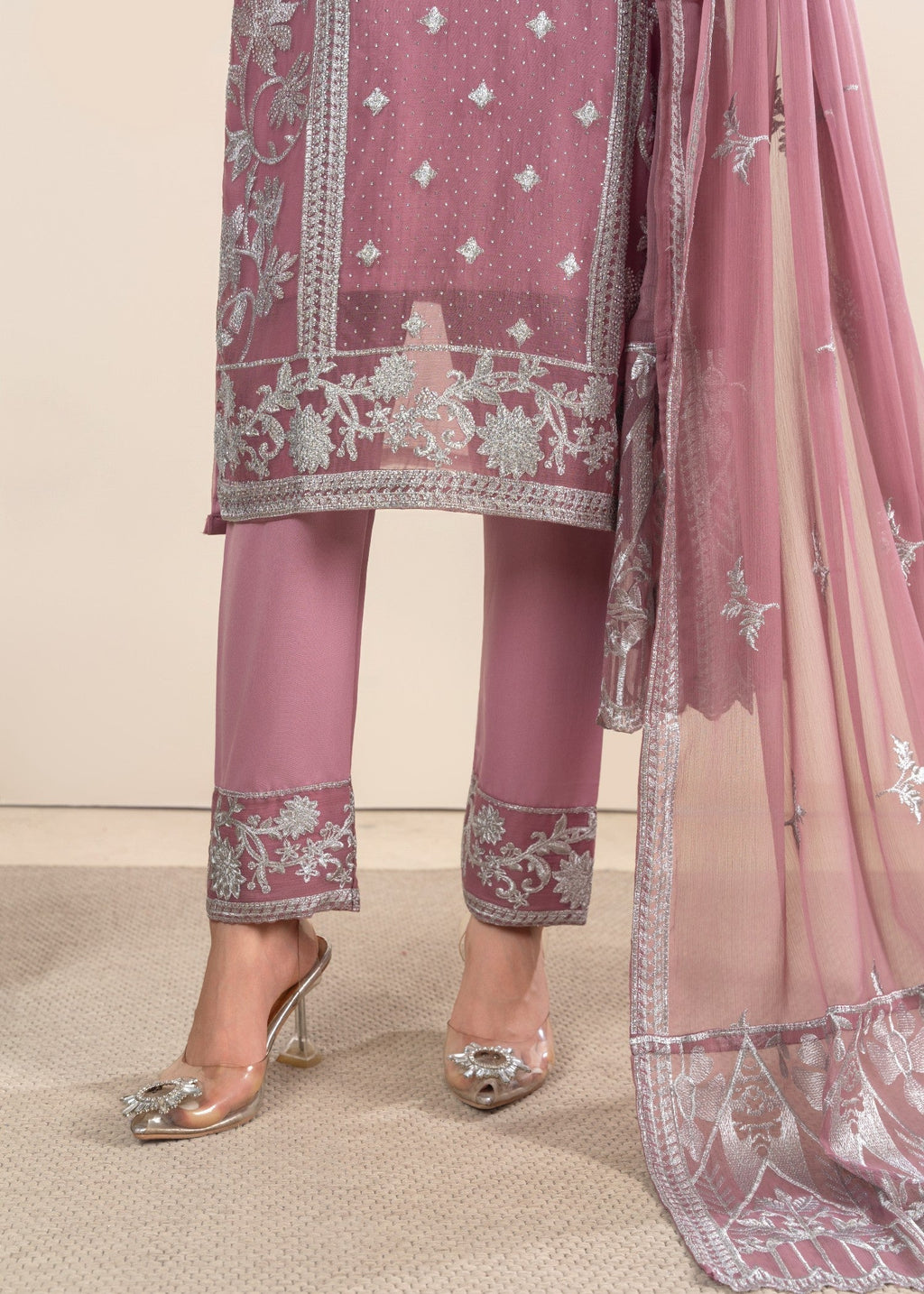 Four Season Boutique MAHROSE CHIFFON MAUVE Women 3pcs