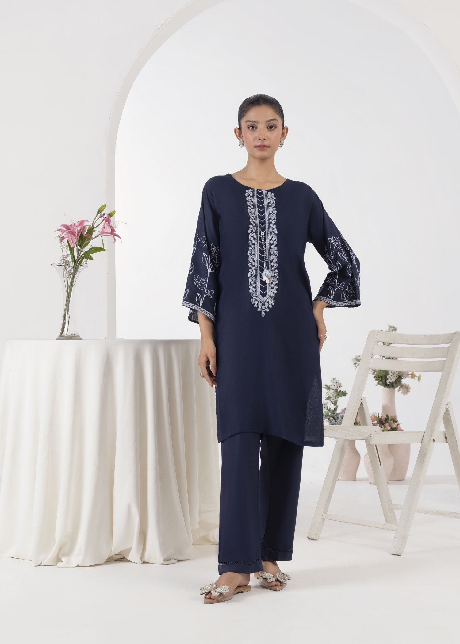 Stylish Collection EMBELLISH BLUE Women 2pcs