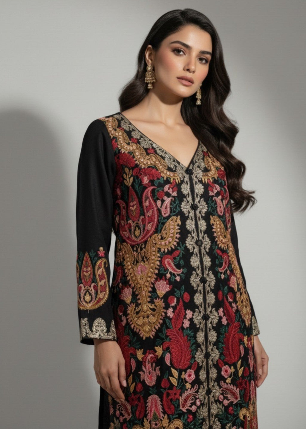 Manaal Arfeen Kashmiri Tanka (only jacket) Women 1pcs