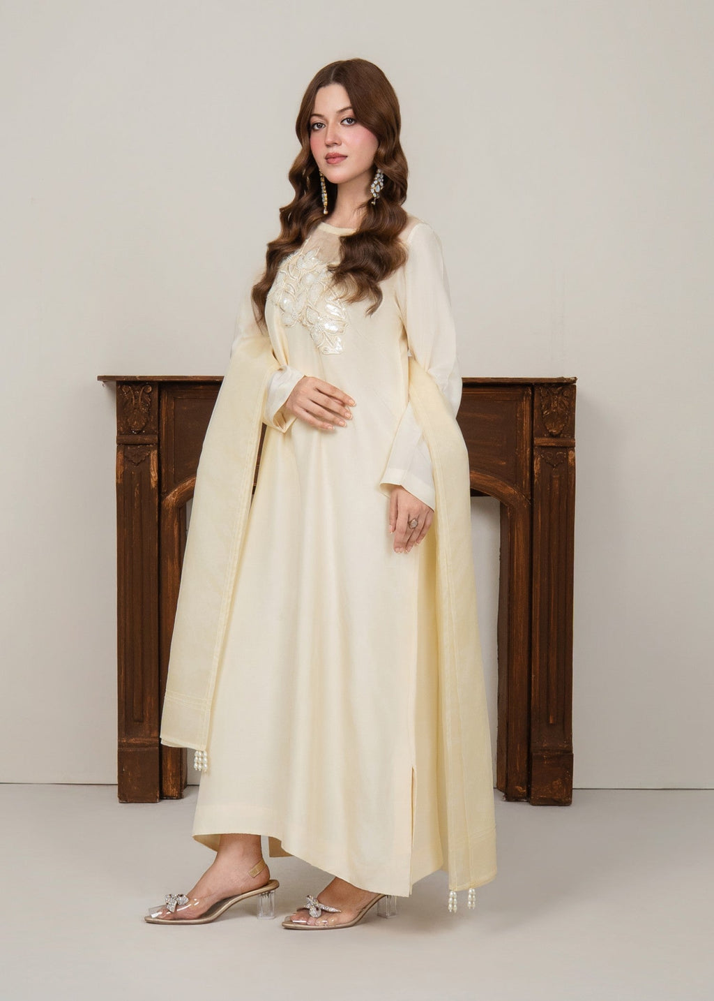 Ray Online Store Vanilla Embellished Kaftan Women 2pcs