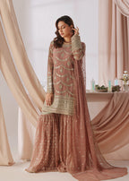 Ayesha Closet GUL BAHAR CORAL PINK Women 3pcs