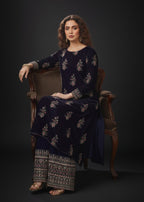 Pehnawa By Bin Akram’s Purple Regalia | Velvet Women 3pcs