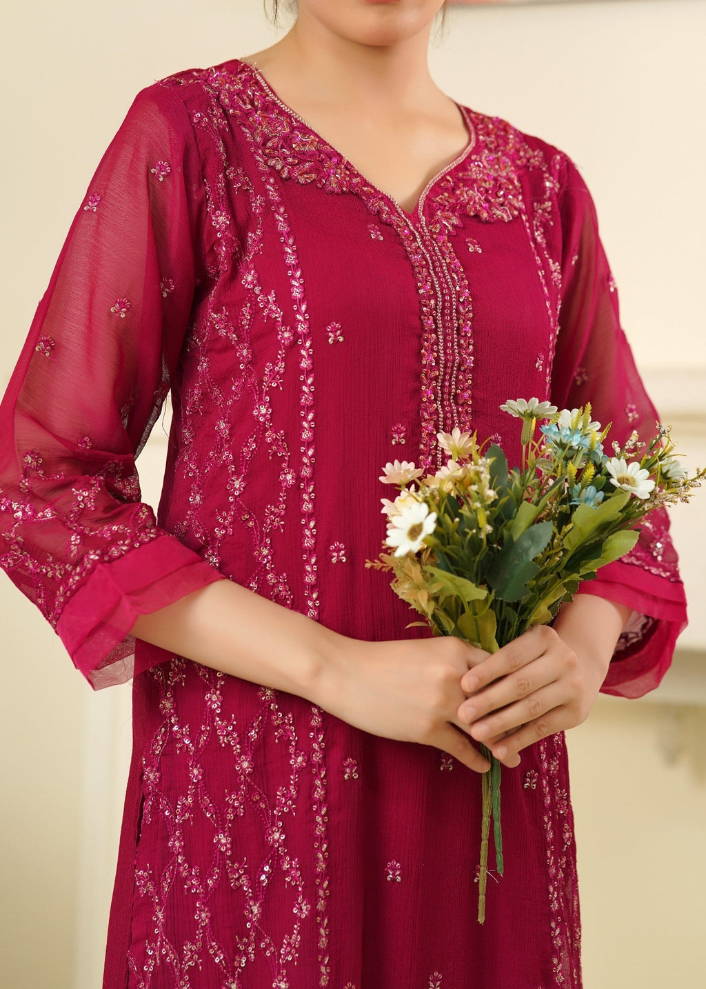 Rangoon Clothing Anooshay Hotpink Women 3pcs