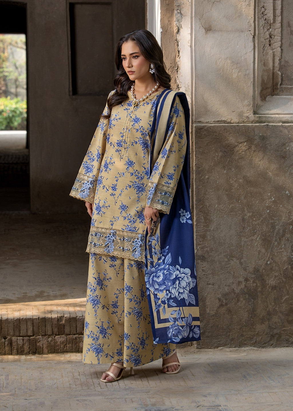 Bin Tayyab BT006513 LMN CRM Women 3pcs