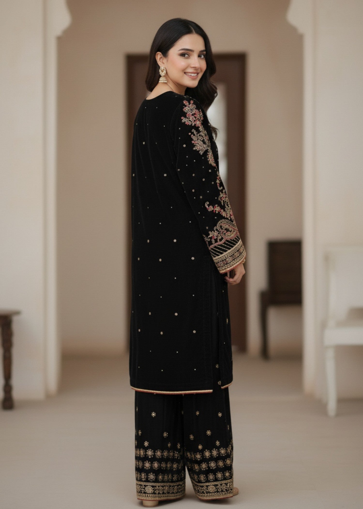 Diara Couture RAMEEN V 02 BLACK Women 3pcs