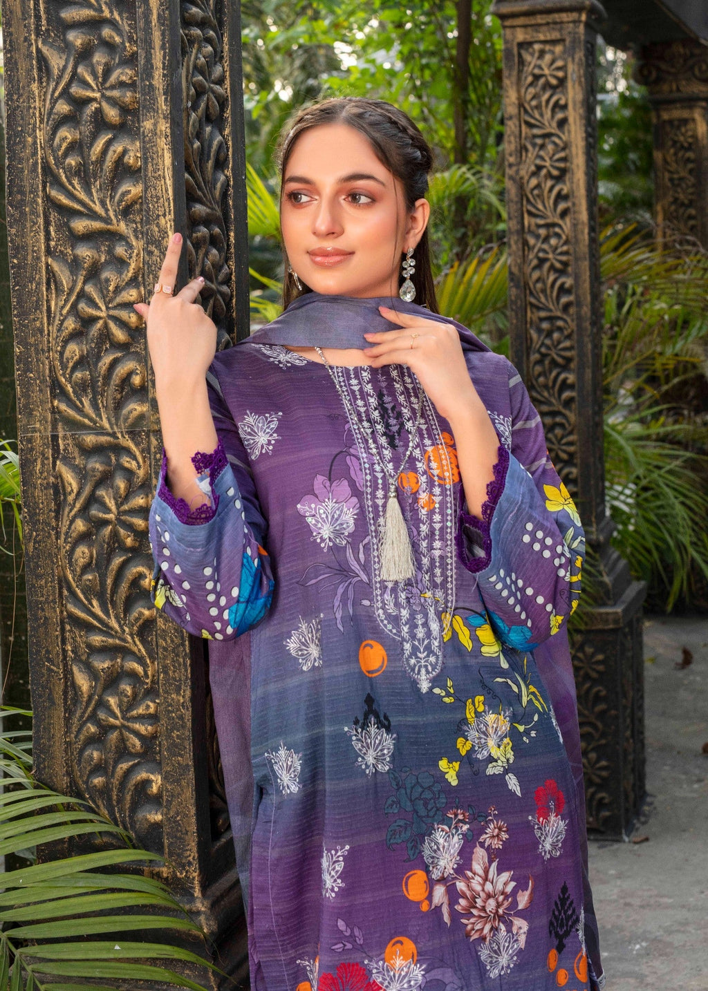 Ayeza Collection Purple Kurta Set 09 Women 3pcs