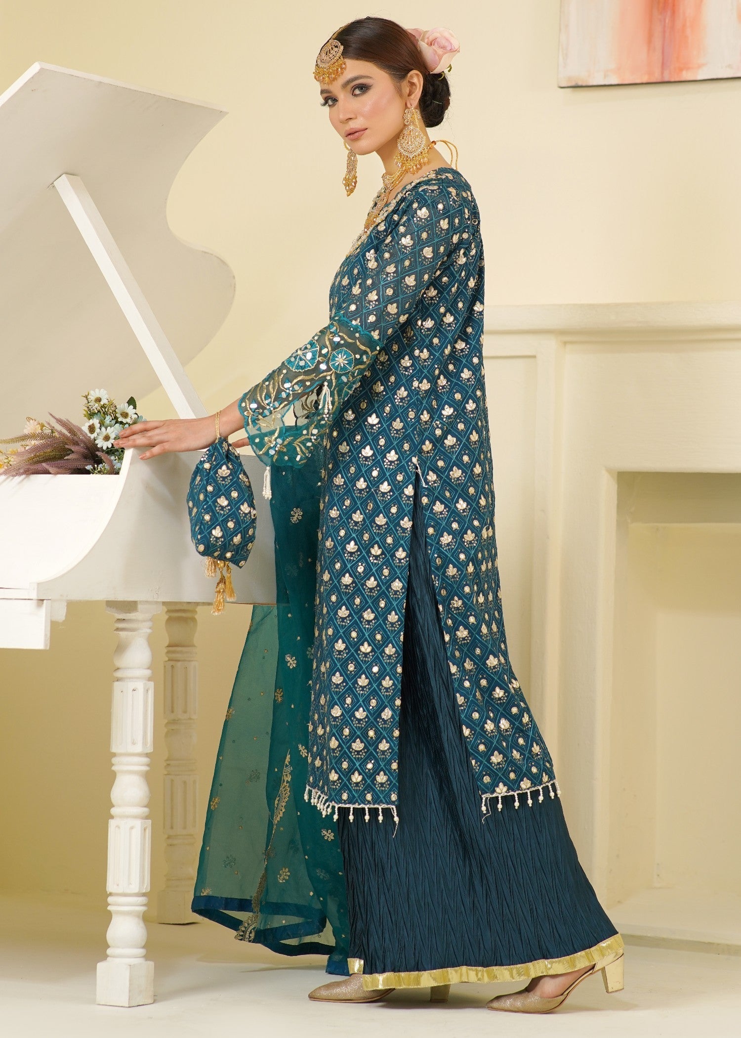 Rangoon Clothing Kubra Sapphire Blue Women 3pcs