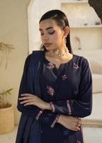 Designer Rack linen embraided blue Women 3pcs