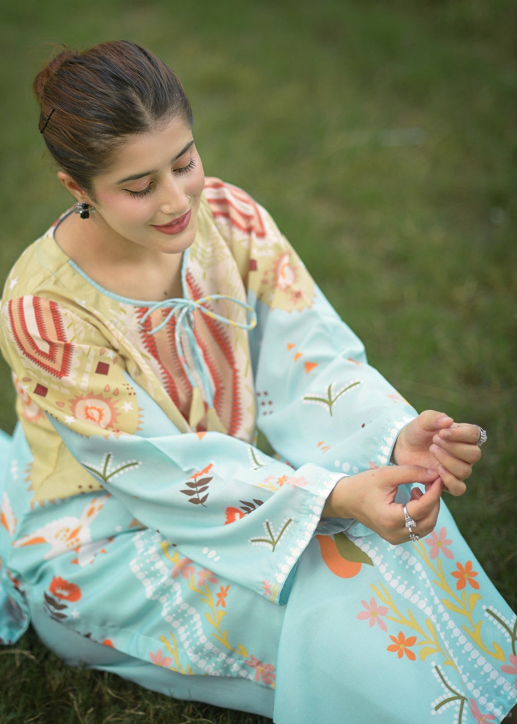 Tehzeeb Libas PASTEL PRINTED Women 2pcs