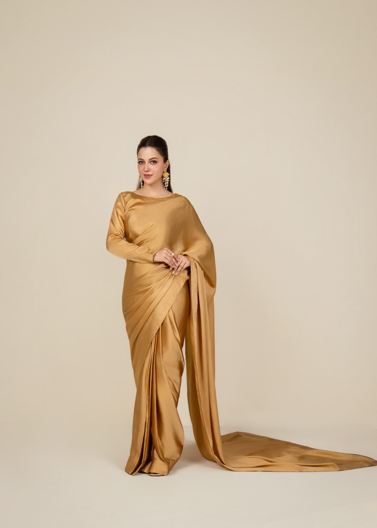 Culaccino Saree Studio Dusk Gold Women 2pcs